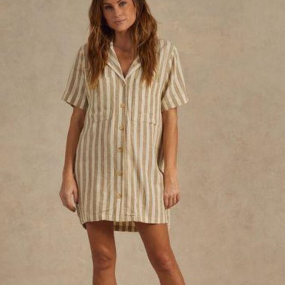 Rylee + Cru Striped Button-Up Shirt Dress | Sz XS